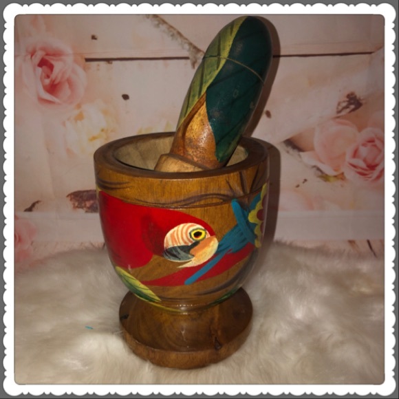 Hand Crafted Wooden Mortar & Pestle